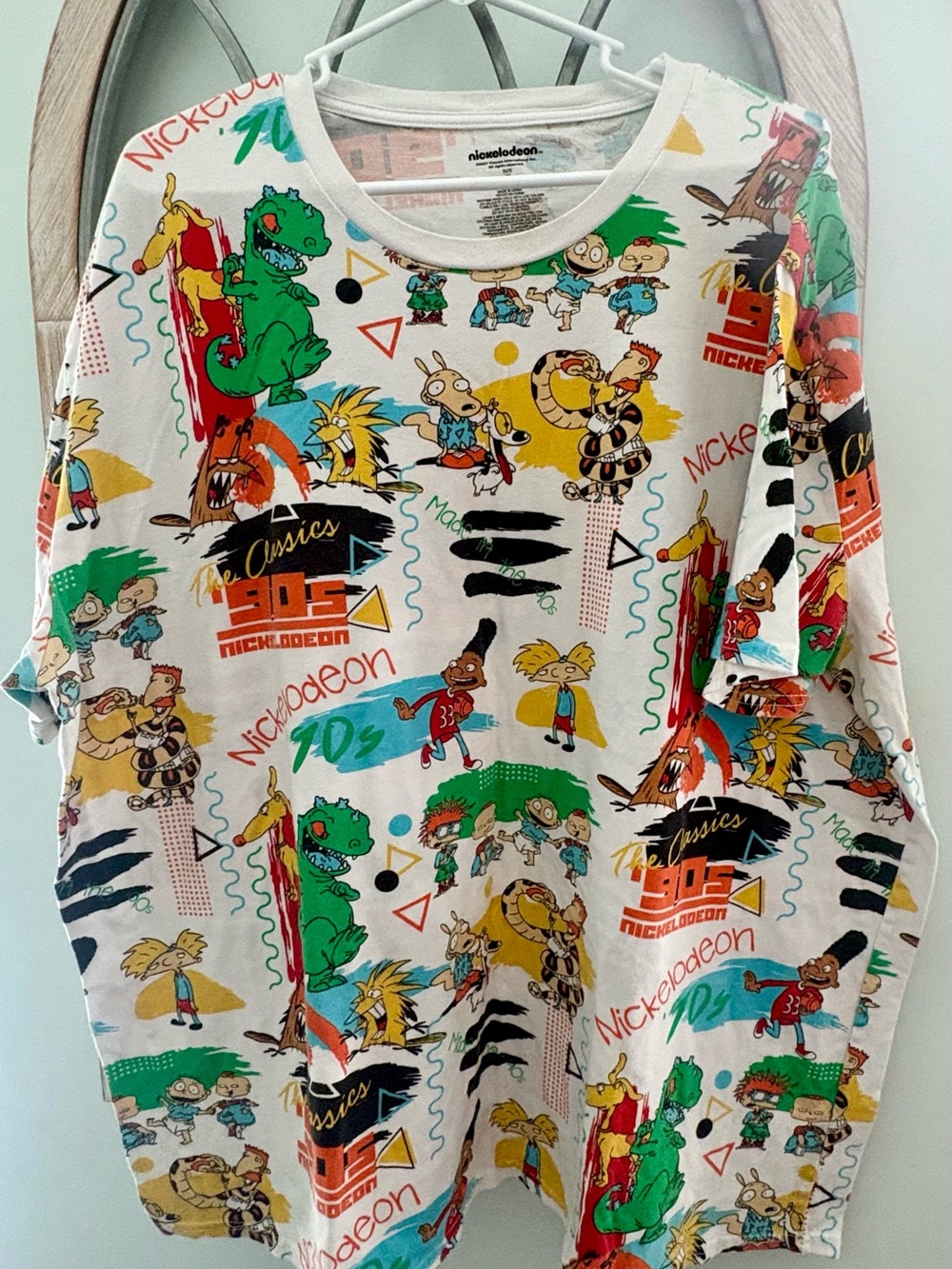 Nickelodeon The Classics 90s All Over Print AOP T-Shirt  3X Rugrats Hey Arnold